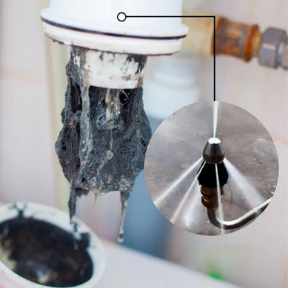 High-Pressure Drain Cleaning Nozzle – Stainless Steel Sprayer for Quick Pipe Unblocking