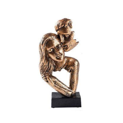 Modern Home Accent - Abstract Sculpture of Couple Kissing