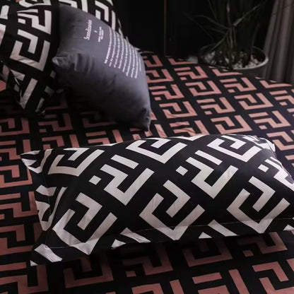 Elegant Geometric Quilt Cover Set | 3-Piece Bedding Collection