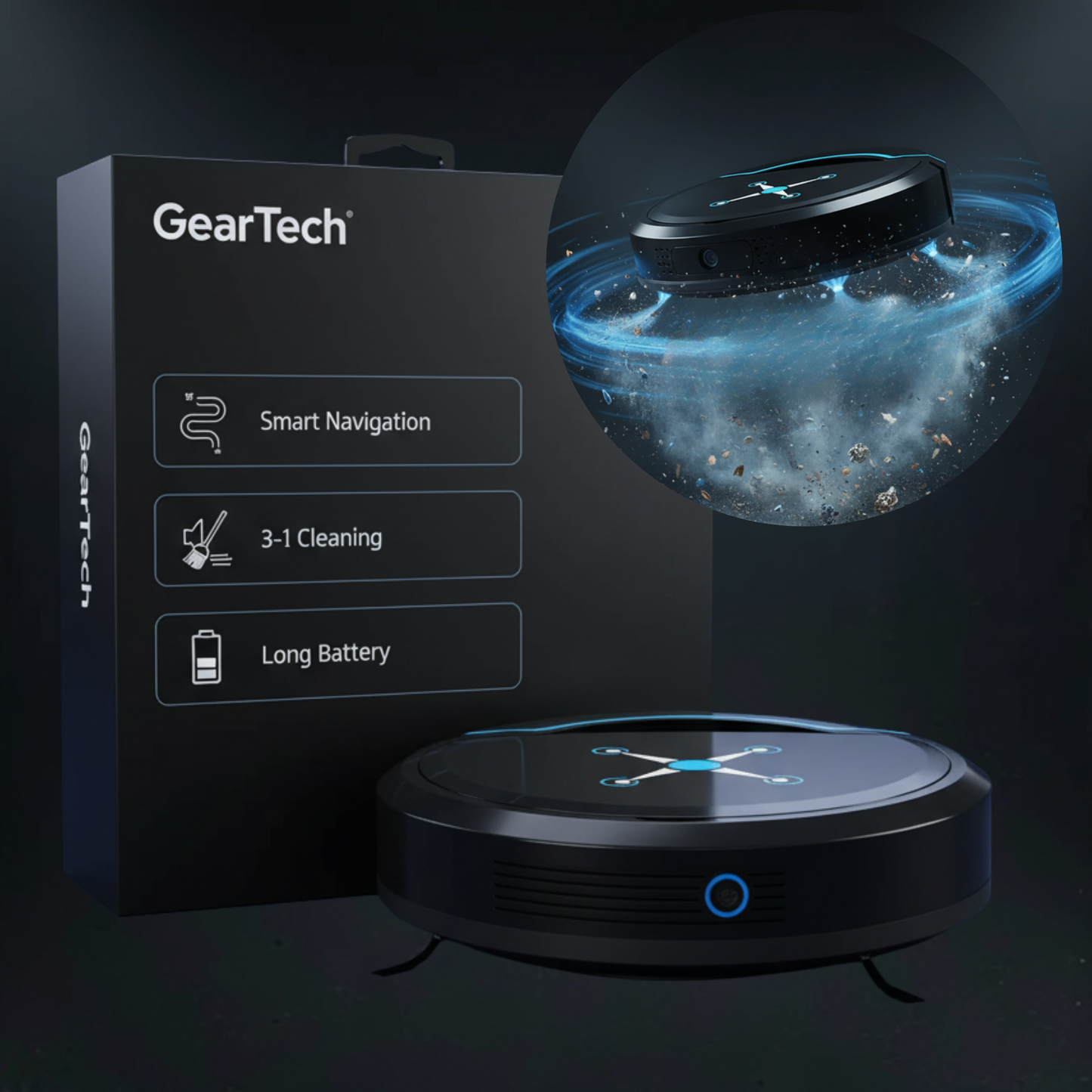 Intelligent 3-in-1 Robot Vacuum for Automatic Floor Cleaning