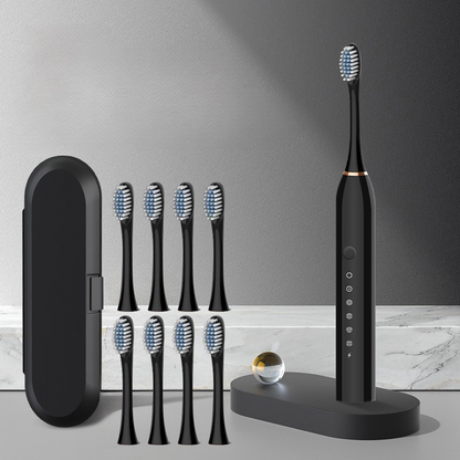 Sonic Rechargeable Toothbrush with 5 Settings and 8 Replacement Heads
