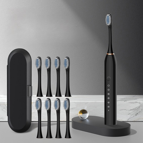 Sonic Rechargeable Toothbrush with 5 Settings and 8 Replacement Heads