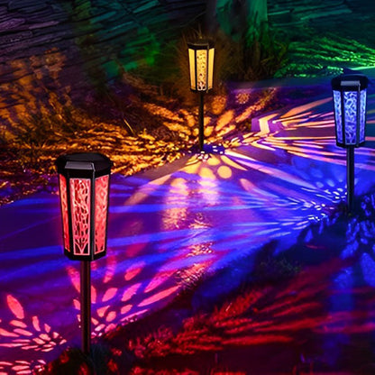 Single Waterproof Solar Lamp with Colour Changing LED - IP65 Outdoor Light