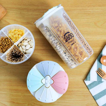 Versatile 4-Compartment Food Storage Jar - 2500ml