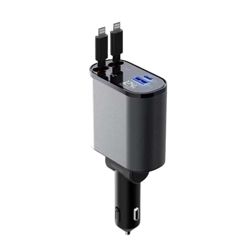 Multi-Function Mobile Charger for Cars - 4 in 1 Quick Charging