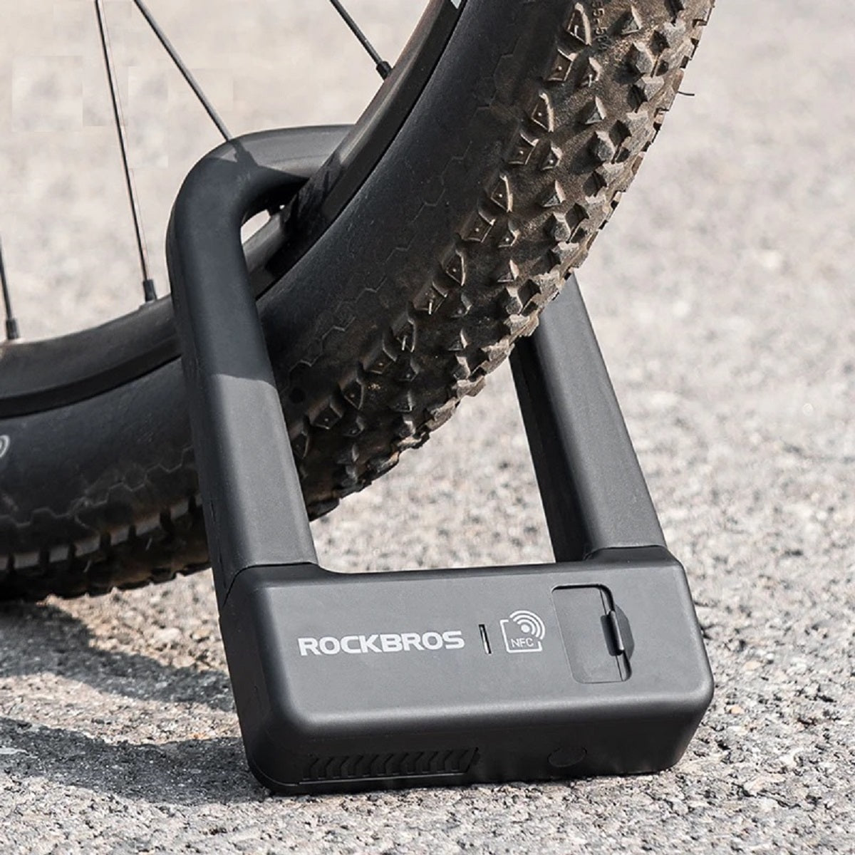Waterproof Anti-Theft U-Shape Bike Lock with NFC Technology and Aluminum Alloy