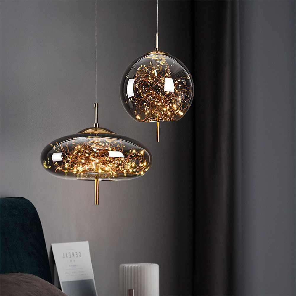 Adjustable Ceiling Pendant Light with Decorative LED Design