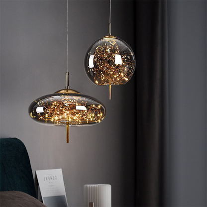 Adjustable Ceiling Pendant Light with Decorative LED Design