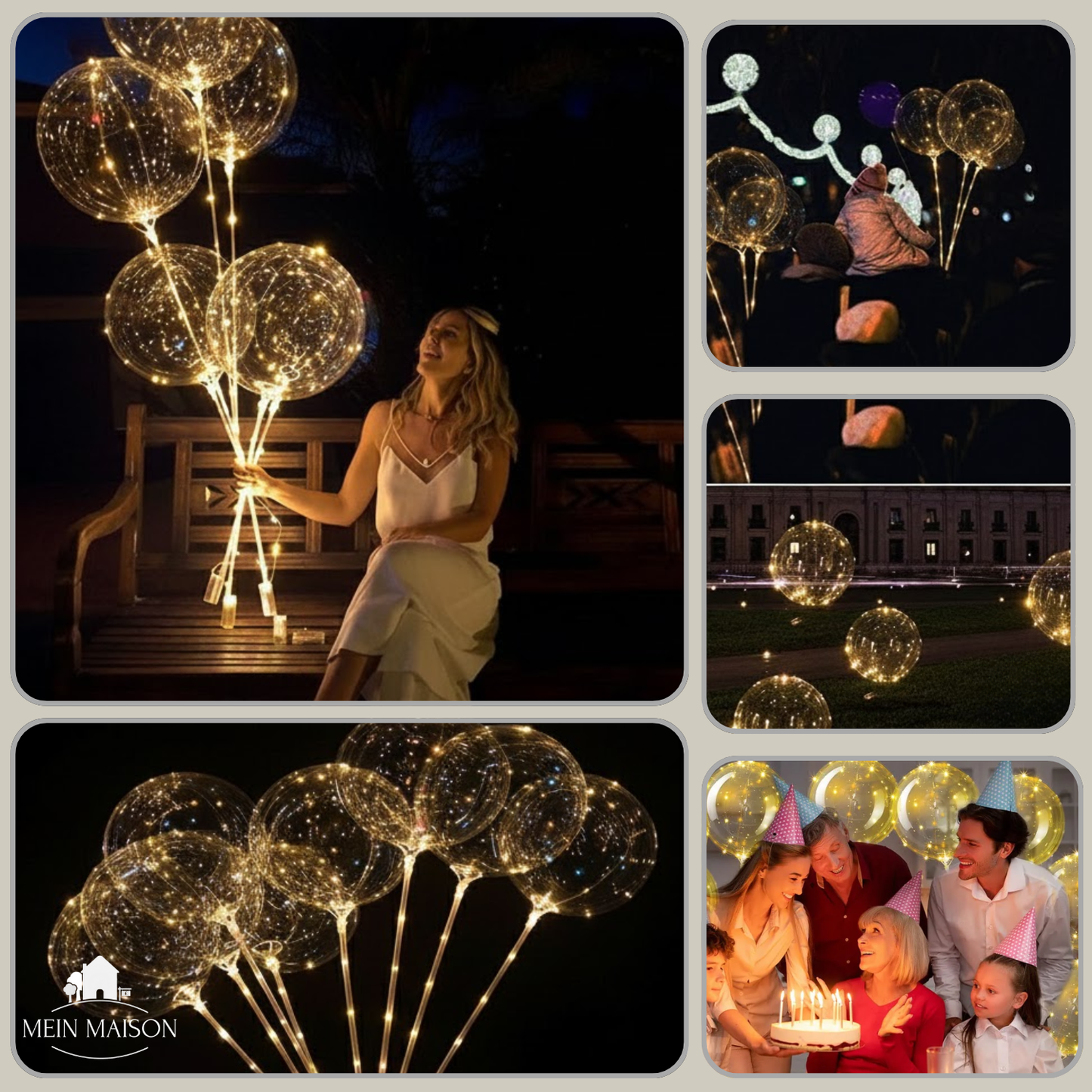 Free 5+5 | Warm Reusable LED Balloon Party Light – Illuminate Any Celebration