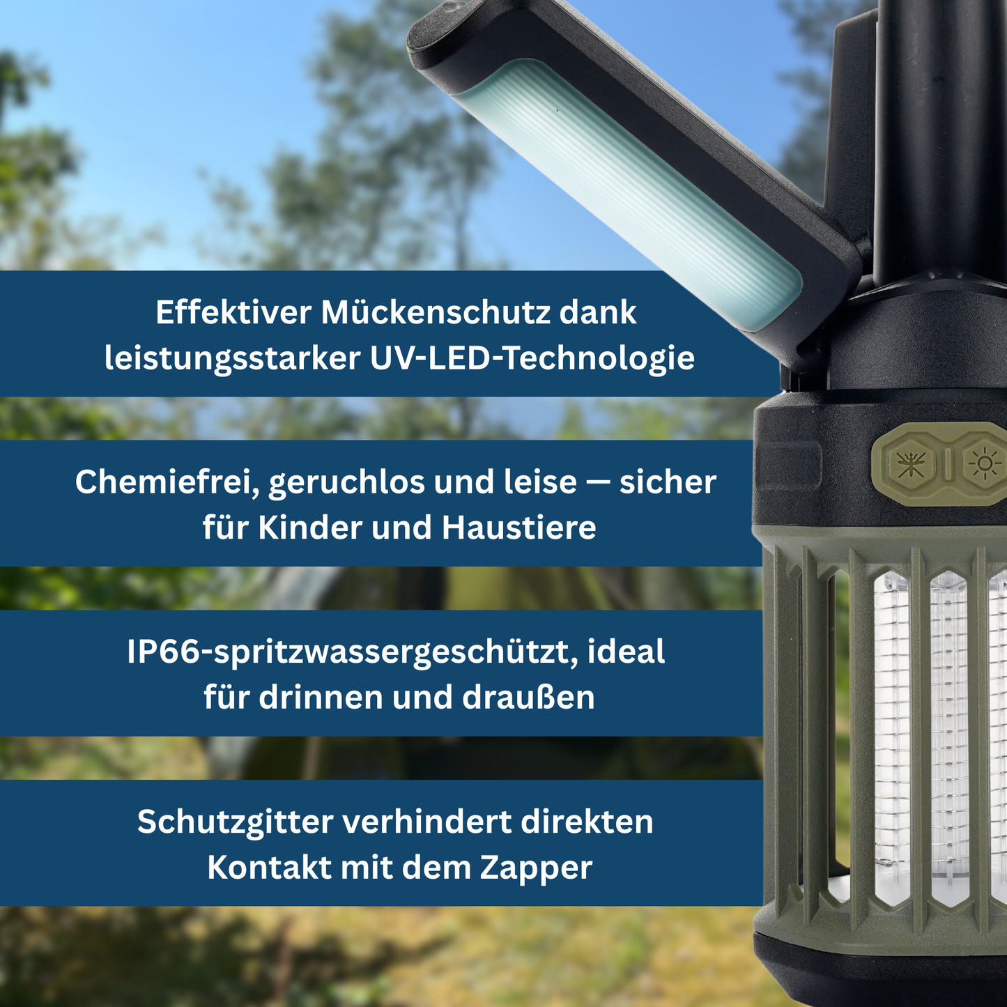 Mosquito Shield LED Lantern: Dual-Function Comfort