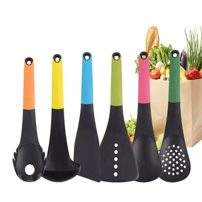 6-Piece Silicone Kitchen Utensil Set - Heat Resistant Tools