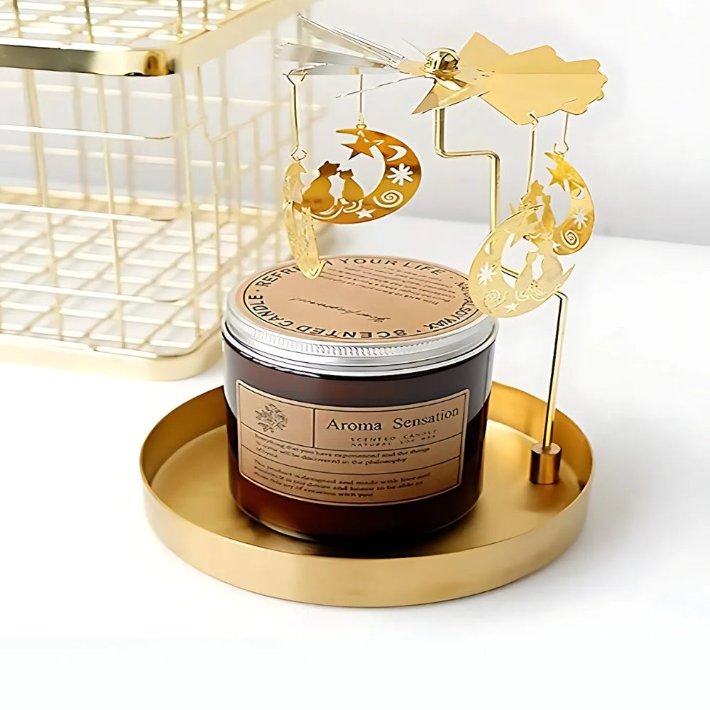 Elegant Gold-Plated Serving Tray for Home Décor