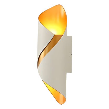 Spiral Black Metal Wall Lamp – Contemporary Outdoor Lighting Fixture