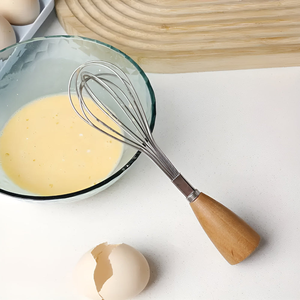 Mini Whisk with Wooden Handle