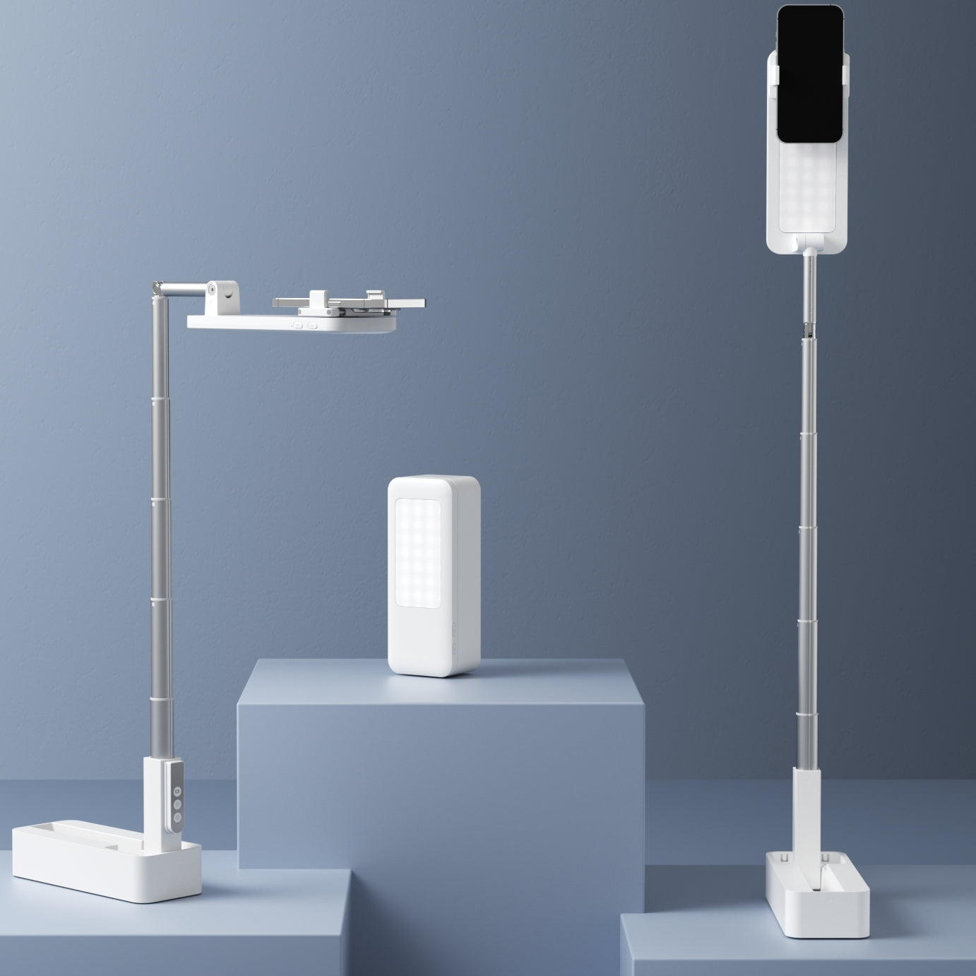 Versatile 3ft Smartphone Mount with 360° Rotation & Lighting