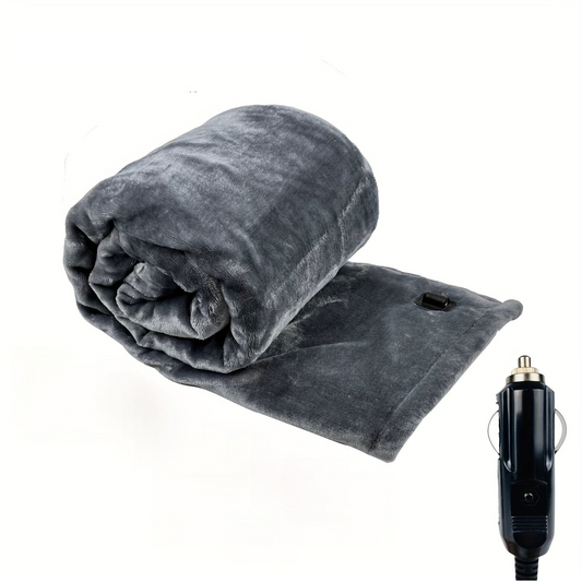 12V Cozy Heated Travel Blanket - Soft Flannel Comfort for Cars & Camping