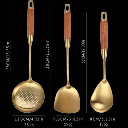 Gourmet Gold Kitchen Tool Set | 6-Piece Essentials
