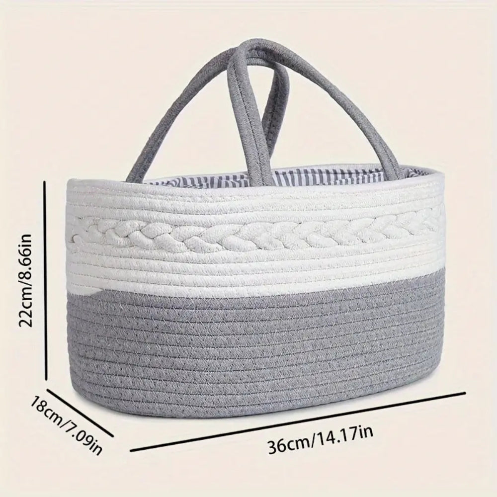 Chic Grey Baby Care Caddy for Effortless Organization