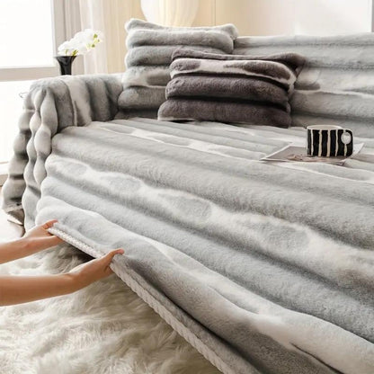 Luxurious Plush Sofa Protector for Ultimate Comfort