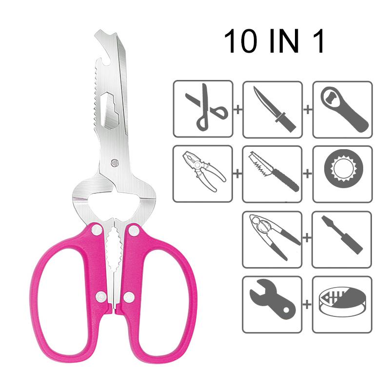 Versatile 10-in-1 Multi-Tool Scissors for Every Task
