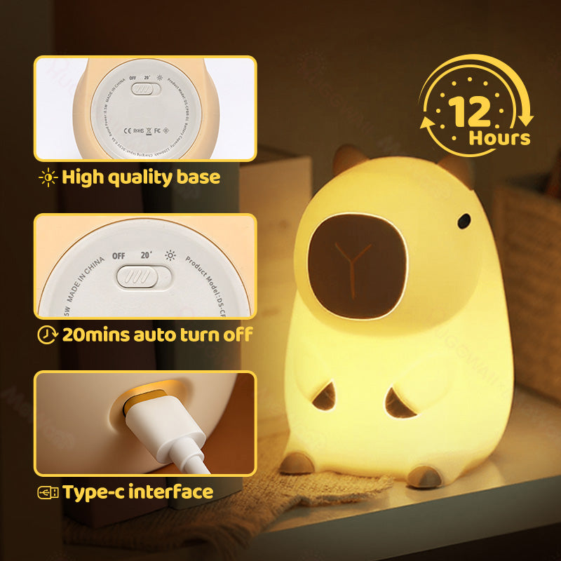 Capybara Squishy Night Light – Perfect Gift for All Ages