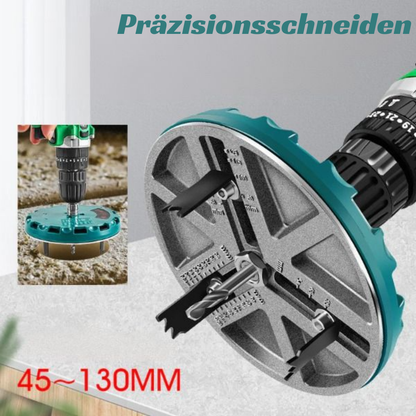Adjustable Hole Cutter 10–14 cm | Precision Cuts Up to 35 mm | Compatible with Drills | Durable & Versatile