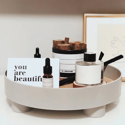 Minimalist Serving Board – Round Wooden Tray for Decorative Use