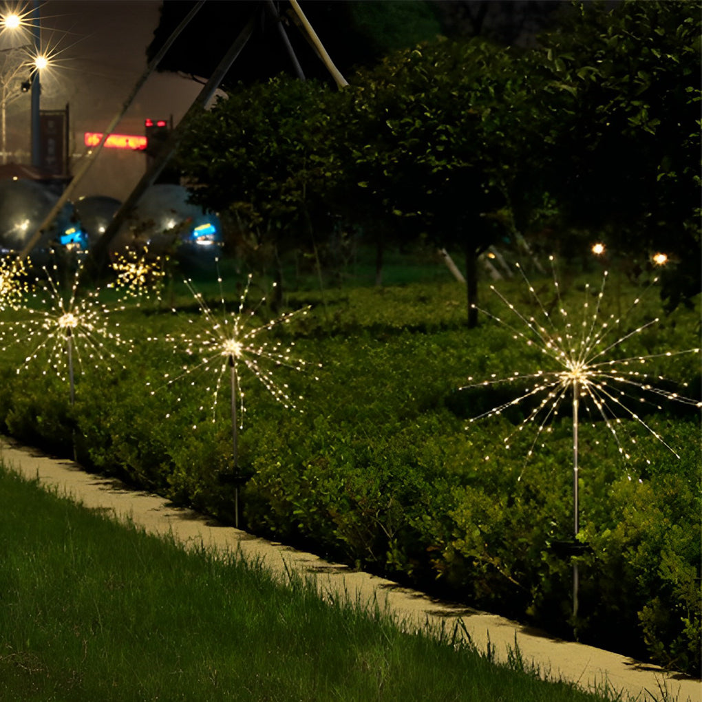 Set of 2 Solar Starburst Lights with 200 LEDs and 8 Lighting Modes