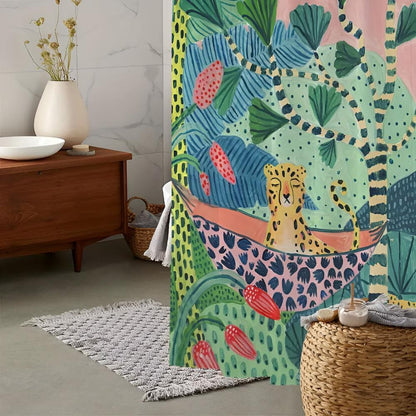 Exotic Jungle Print Shower Curtain
