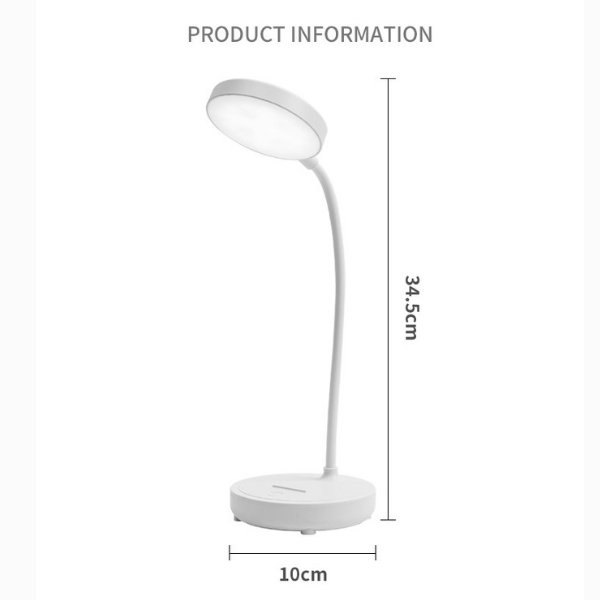 Touch-Controlled LED Desk Lamp with Adjustable Brightness Settings