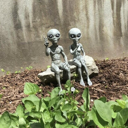 Garden Statue of an Alien Creature