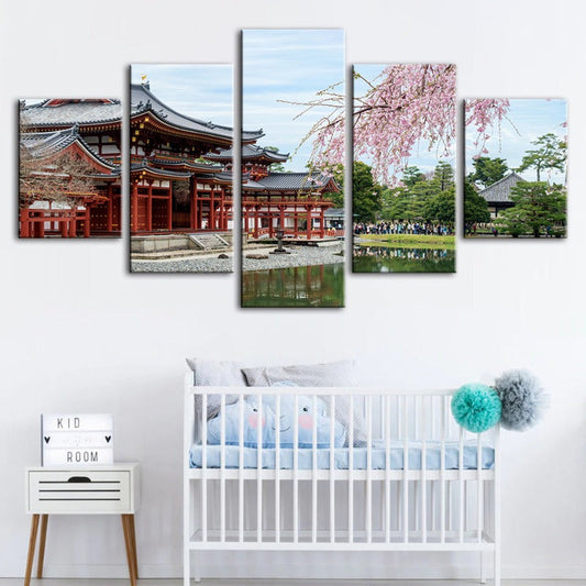 5-Piece Blossom Charm - Canvas Art Set for Your Home