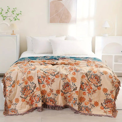 Chic Cotton Throw Blanket for Cozy Living Spaces