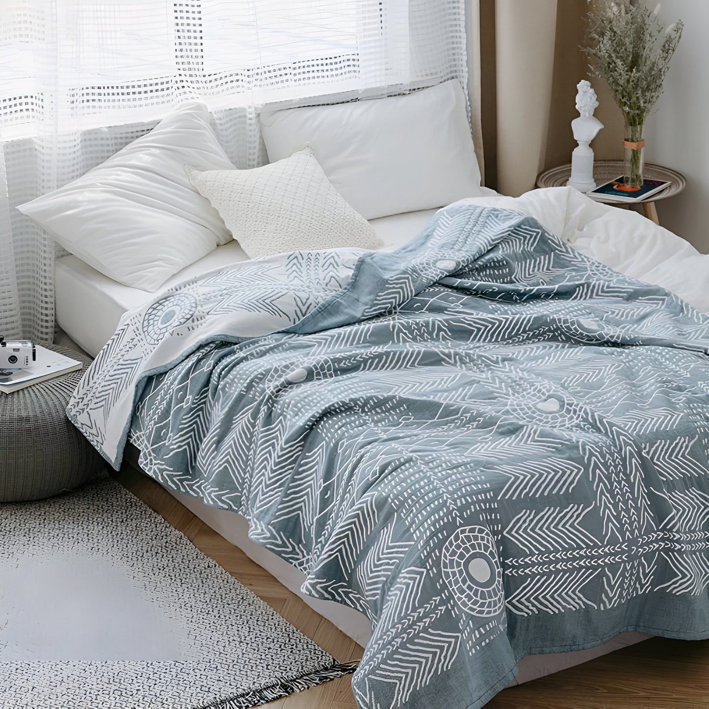Serenity Weave Reversible Cotton Quilt