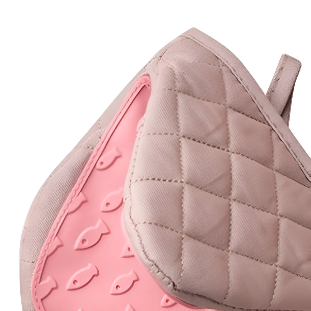 Heat-Resistant Quilted Kitchen Gloves for Safe Cooking