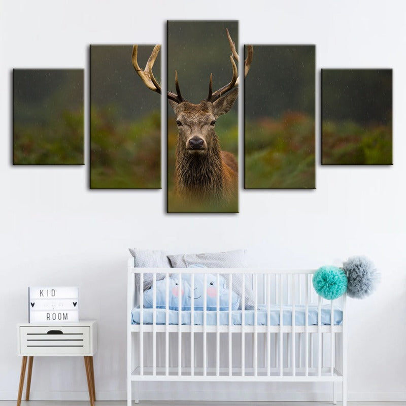 Serene Forest Friends - 5 Piece Canvas Art Set