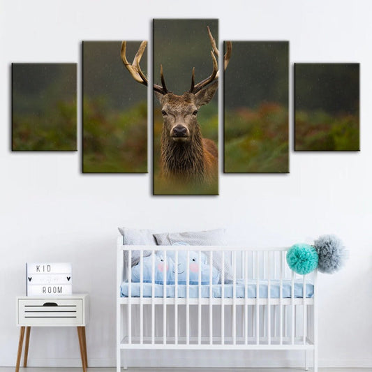 Serene Forest Friends - 5 Piece Canvas Art Set