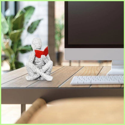 Elegant Book Lover Figurine for Home Décor