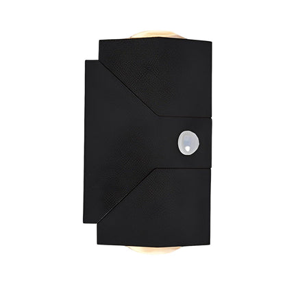 Waterproof Black Wall Lamp with Adjustable Motion Sensor and Up/Down Light