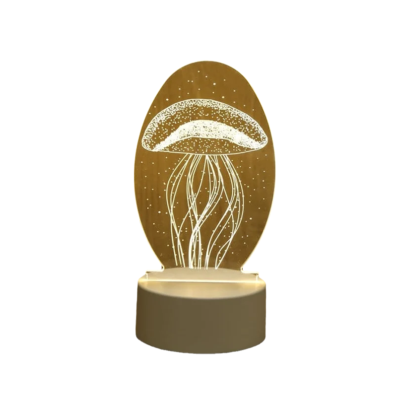 Artistic 3D LED Night Lamp with USB Power
