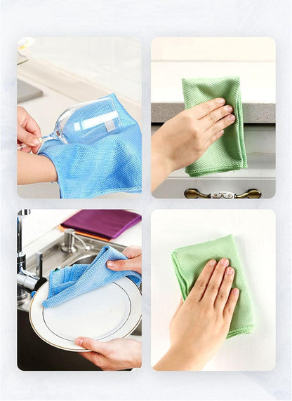Ultimate Microfiber Cleaning Cloths for Flawless Surfaces (5-Pack)