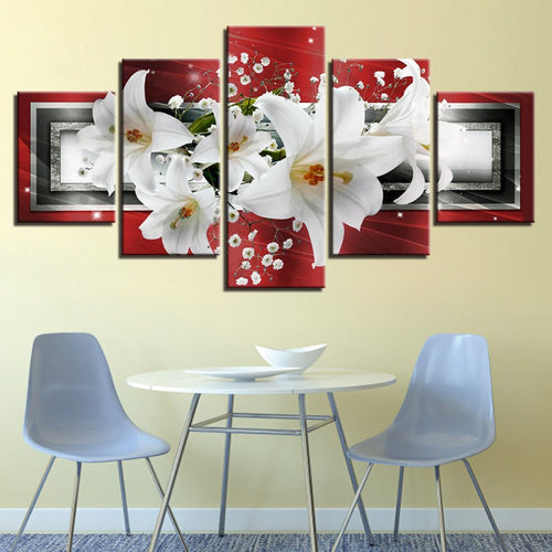 Stunning 5-Piece Tulip Canvas Art for Vibrant Spaces