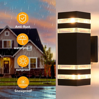 Set of 2 Contemporary Outdoor Wall Lights