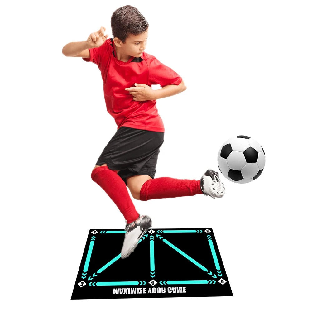 Football Training Mat with Non-Slip Rubber, Marked Positions, Low Noise, 90 × 60 cm