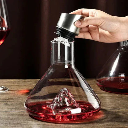 Lead-Free Crystal Wine Decanter with Quick Aeration and Filtration