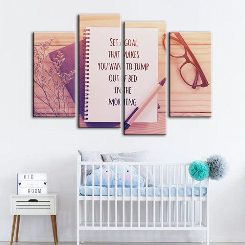 Set of 4 Motivational Canvas Art – Uplifting Wall Decor
