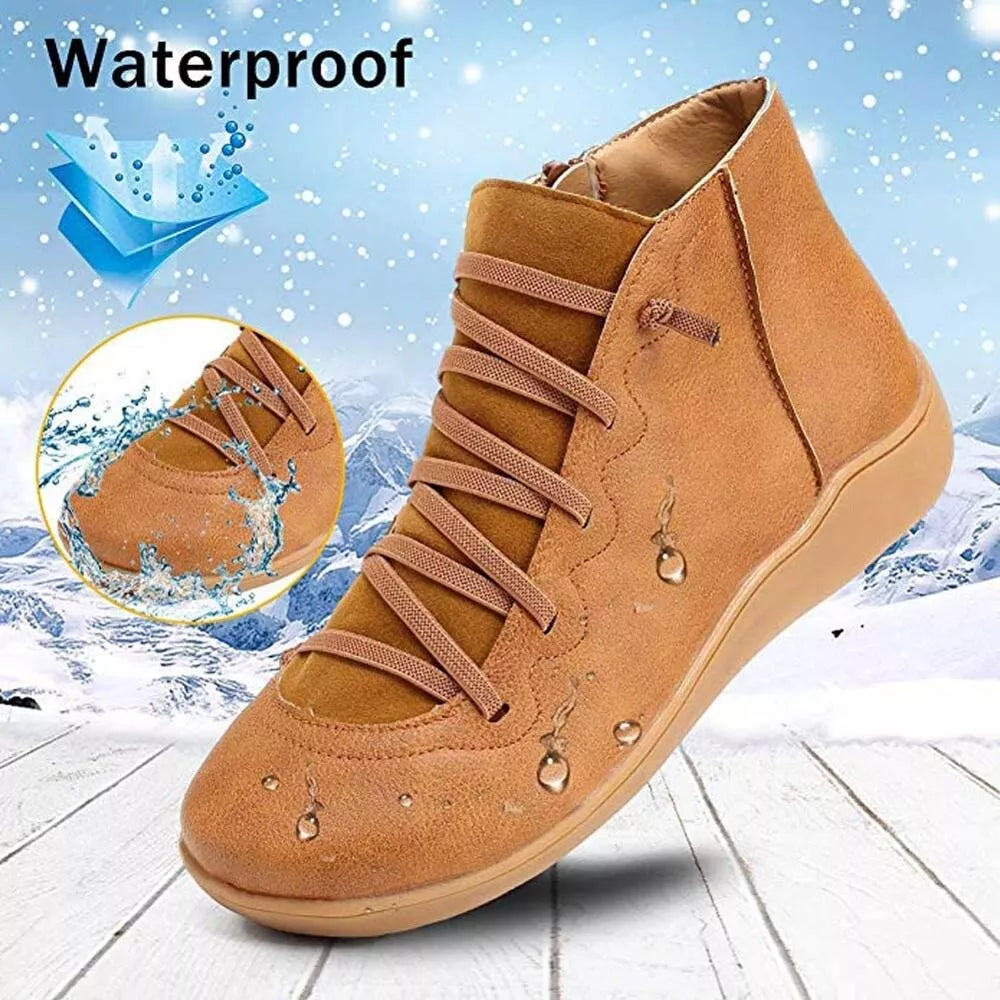 Slip-Resistant Leather Ankle Boots for Everyday Elegance