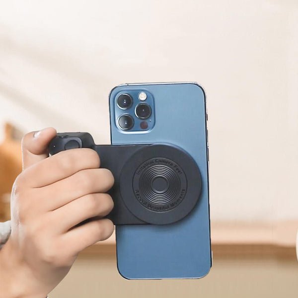 Magnetic Phone Holder with Wireless Charging – Anti-Vibration Hand Grip