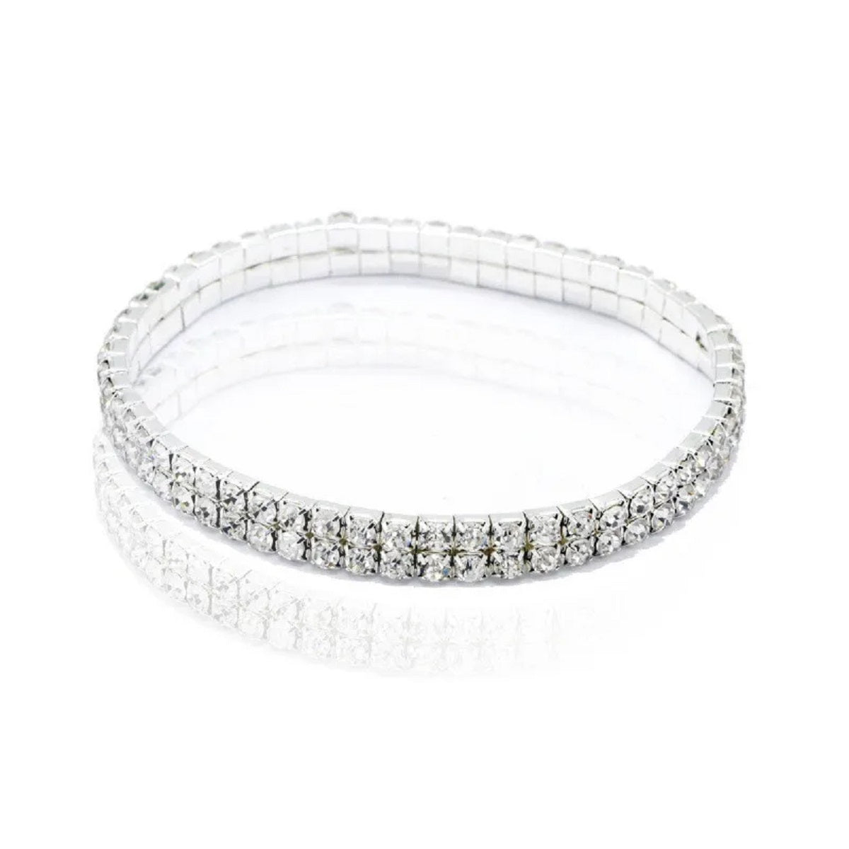 Rhinestone-Embellished Silver Anklet Bracelet – Foot Jewelry Chain