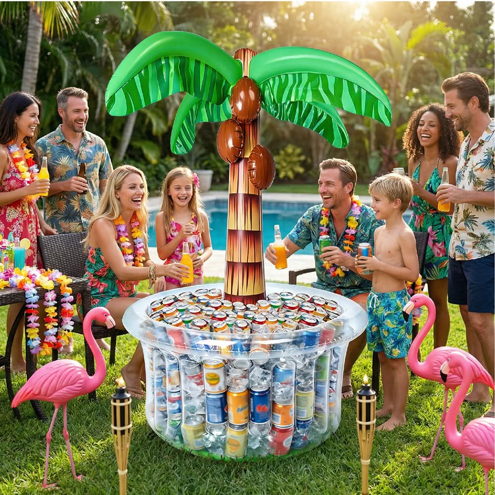 Inflatable Ice Bucket Cooler in Coconut Tree Design